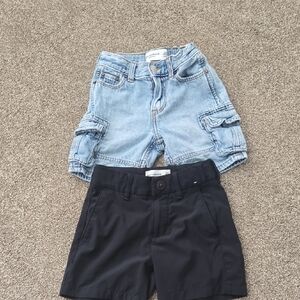 Abercrombie Kids Light Blue Denim and Black Shorts